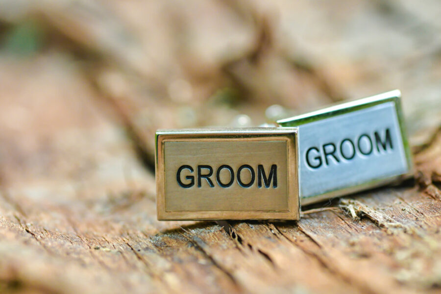 Groom Cufflinks 900X600 at Blackstock Country Estate